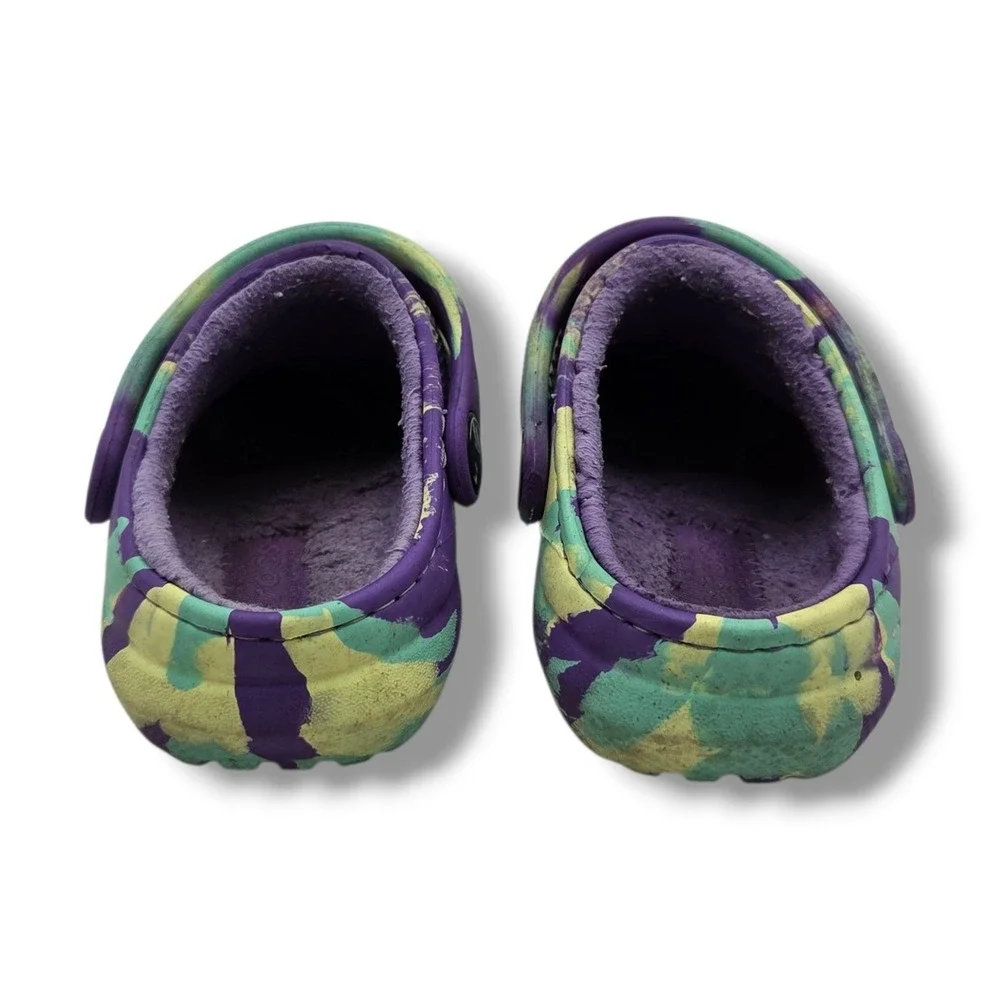 Crocs Classic Lined Clog Child 5 Tie Dye Slip On